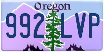 OR license plate 992LVP