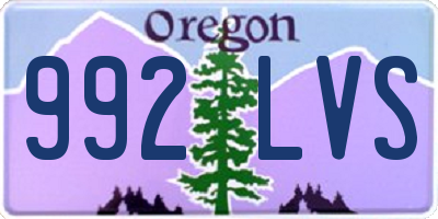 OR license plate 992LVS