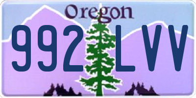 OR license plate 992LVV