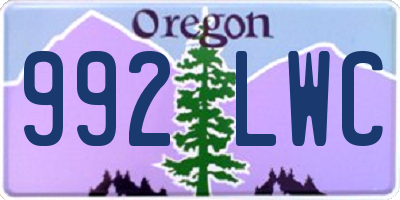 OR license plate 992LWC