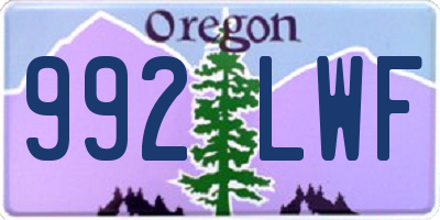 OR license plate 992LWF