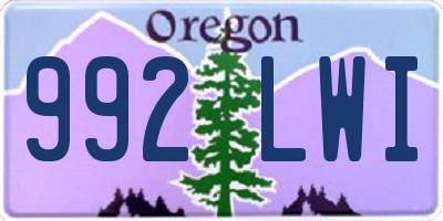 OR license plate 992LWI