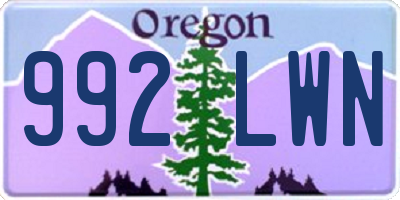 OR license plate 992LWN