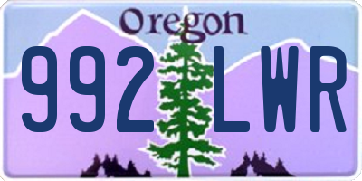 OR license plate 992LWR