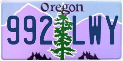 OR license plate 992LWY