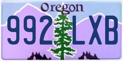 OR license plate 992LXB