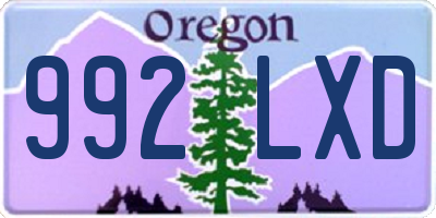 OR license plate 992LXD