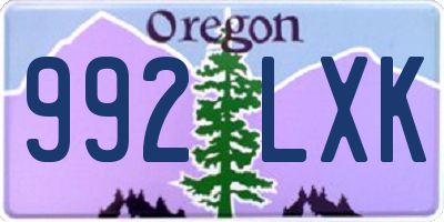 OR license plate 992LXK