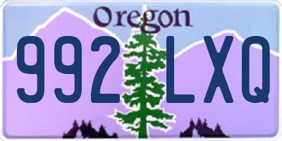 OR license plate 992LXQ