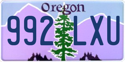 OR license plate 992LXU