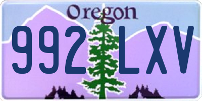OR license plate 992LXV