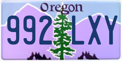 OR license plate 992LXY