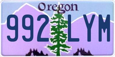 OR license plate 992LYM