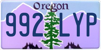 OR license plate 992LYP