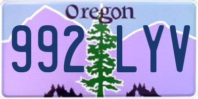 OR license plate 992LYV