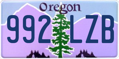 OR license plate 992LZB