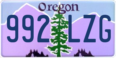 OR license plate 992LZG