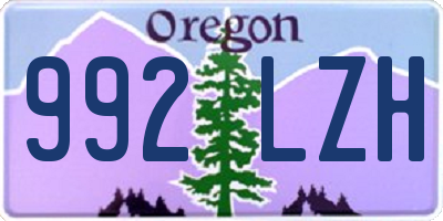 OR license plate 992LZH