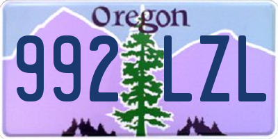 OR license plate 992LZL