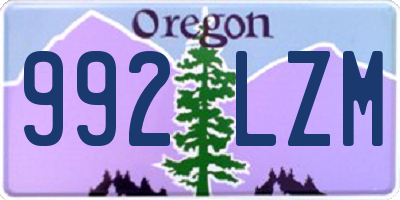 OR license plate 992LZM