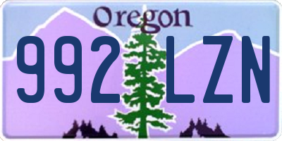 OR license plate 992LZN