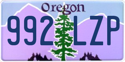 OR license plate 992LZP