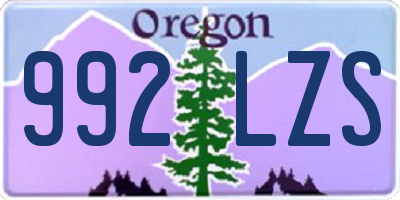 OR license plate 992LZS