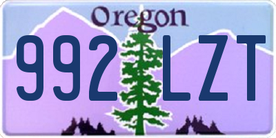 OR license plate 992LZT