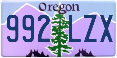 OR license plate 992LZX