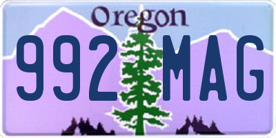 OR license plate 992MAG