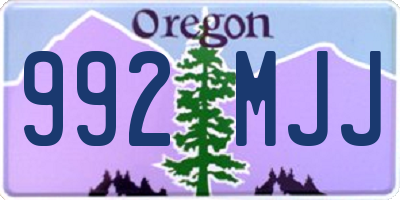 OR license plate 992MJJ