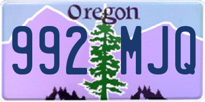 OR license plate 992MJQ