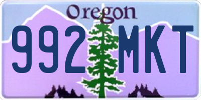 OR license plate 992MKT