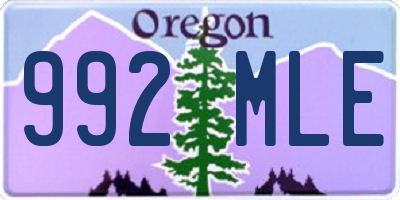 OR license plate 992MLE