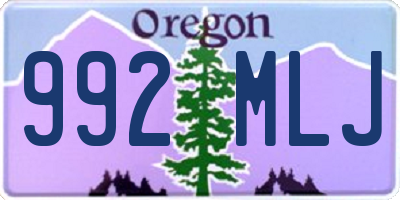 OR license plate 992MLJ