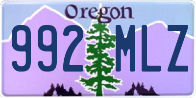 OR license plate 992MLZ