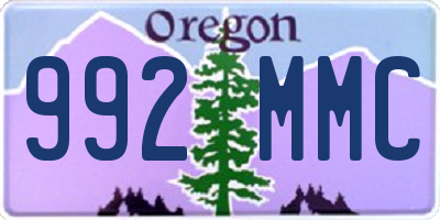 OR license plate 992MMC