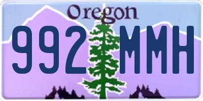 OR license plate 992MMH