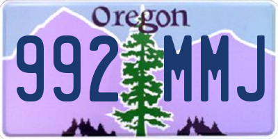 OR license plate 992MMJ