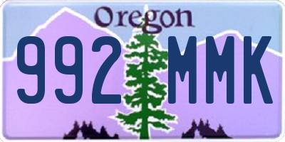 OR license plate 992MMK