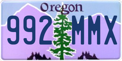 OR license plate 992MMX