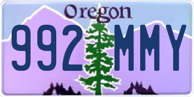 OR license plate 992MMY