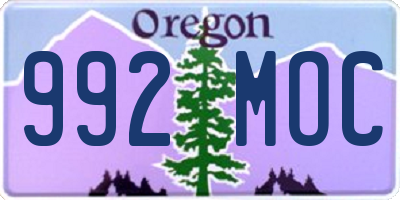 OR license plate 992MOC