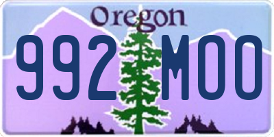OR license plate 992MOO