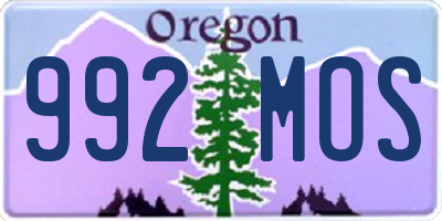 OR license plate 992MOS