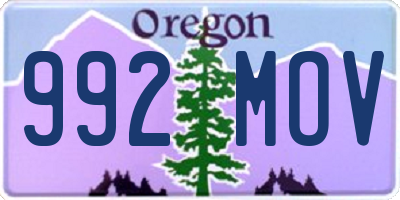 OR license plate 992MOV