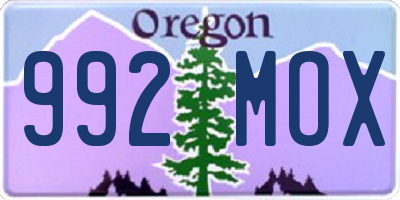 OR license plate 992MOX