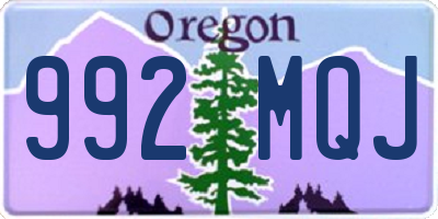 OR license plate 992MQJ