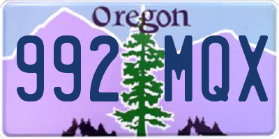 OR license plate 992MQX