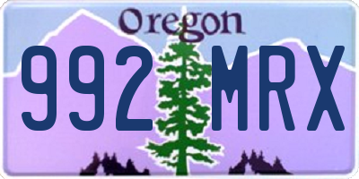 OR license plate 992MRX